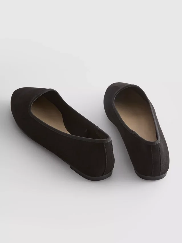 Zapatos planos de gamuza