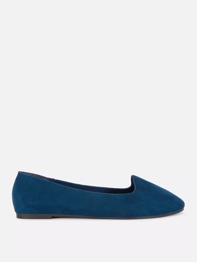 Zapatos planos de gamuza sintética