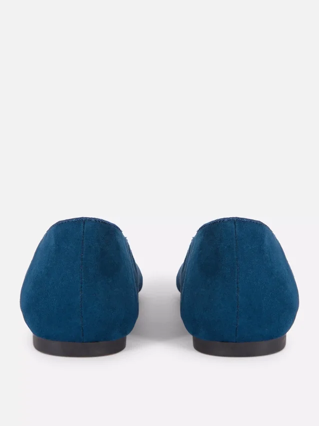 Zapatos planos de gamuza sintética