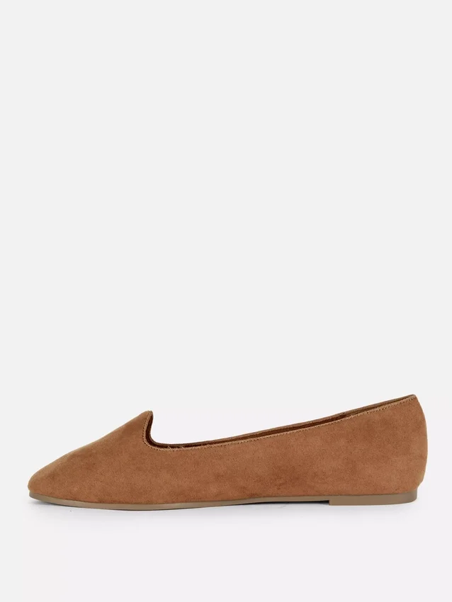 Zapatos planos de gamuza sintética