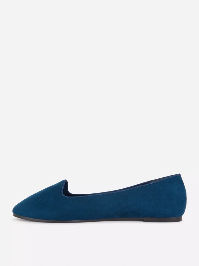Zapatos planos de gamuza sintética