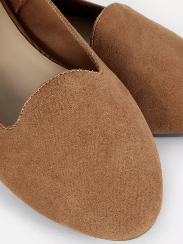 Zapatos planos de gamuza sintética